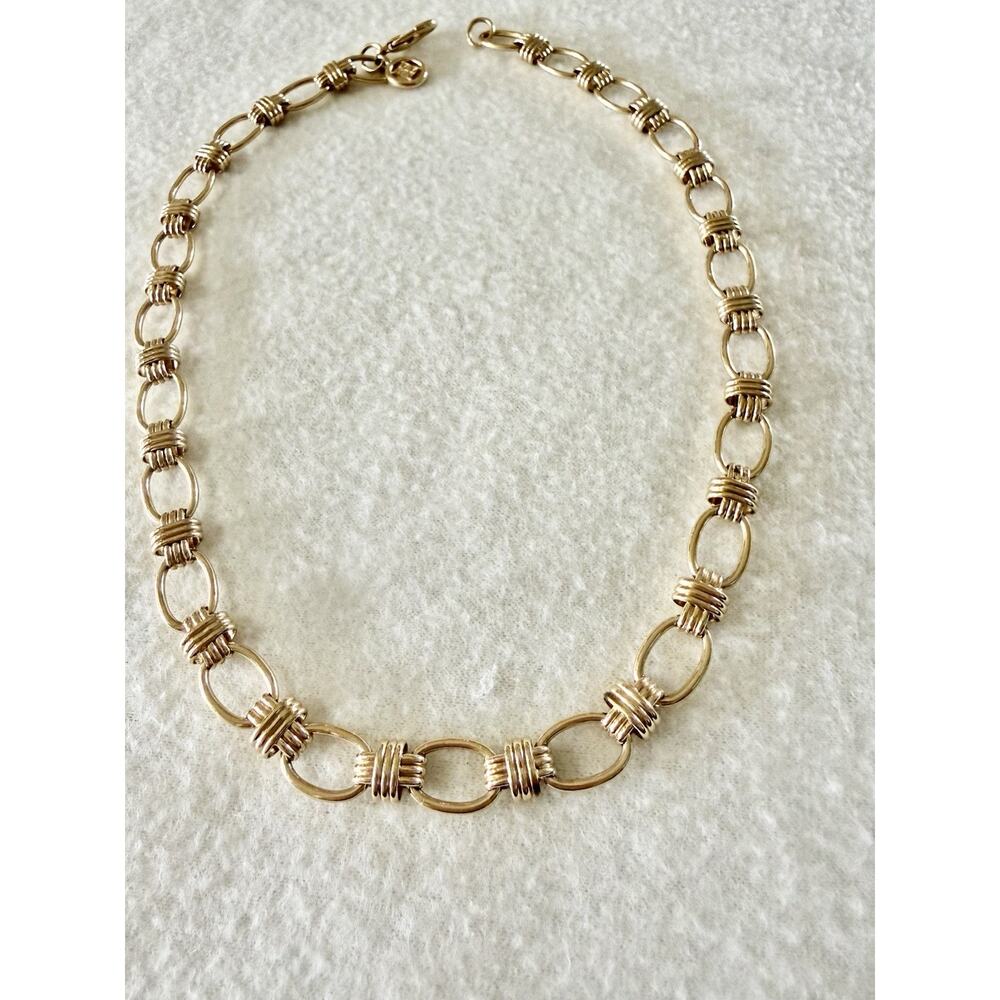 Chloe & Isabel Endless Pave Link Gold Tone Necklace Choker Discontinued